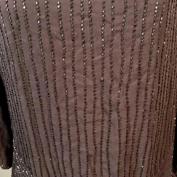 NWT Jennifer Lopez Navy Blue Beaded Dress Size L - Picture 2 of 7